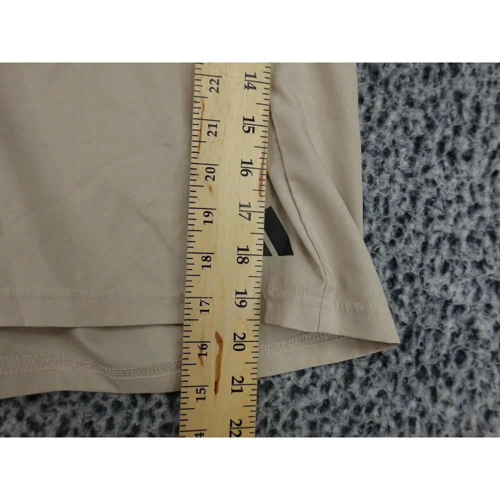 Adidas Running Shorts Mens Large Tan Good Aeroready IZ4395 3-Stripe Pocket